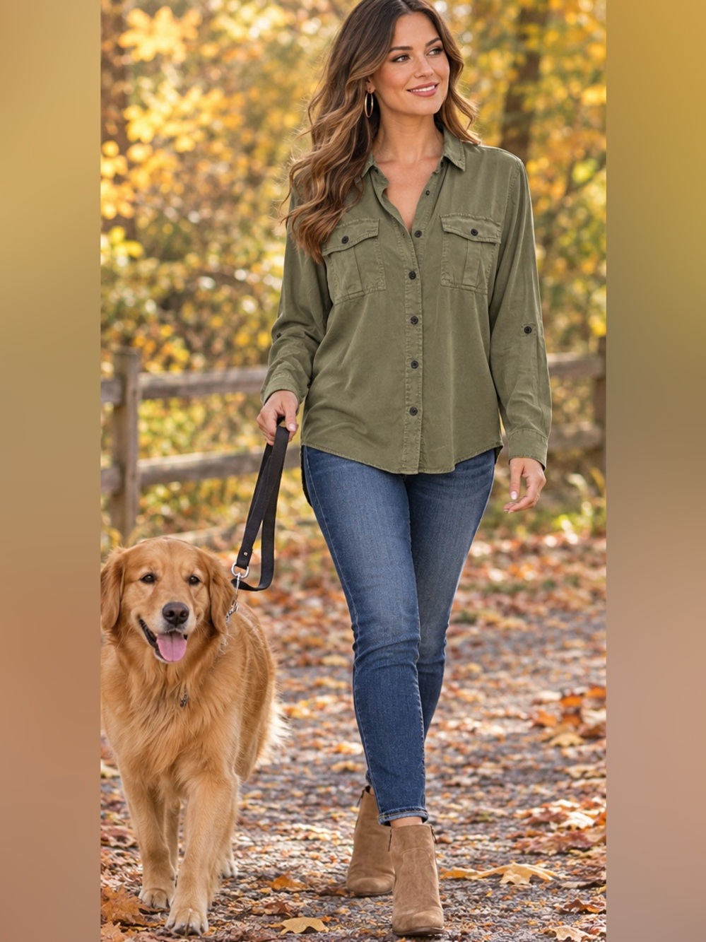 Knox Rose Long Sleeve Button-Down Shirt